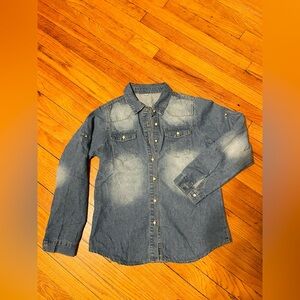 Denim Button-Up Shirt